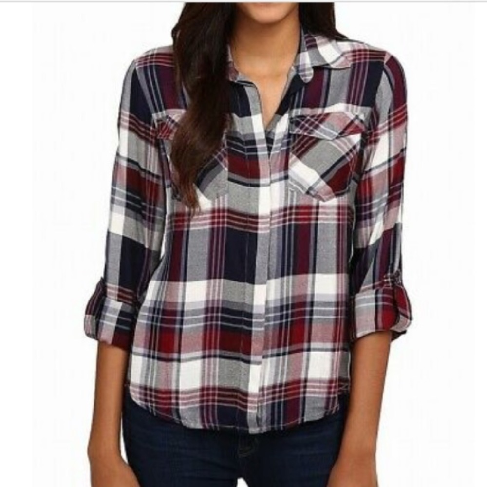 Sam Edelman Women’s Plaid Print Shirt, Sz S